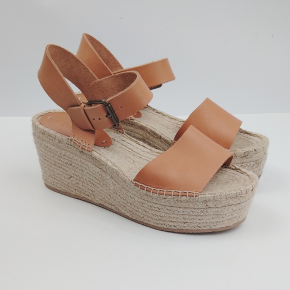 Soludos Shoes - Soludos Minorca Leather Platform Wedge Espadrille Sandal